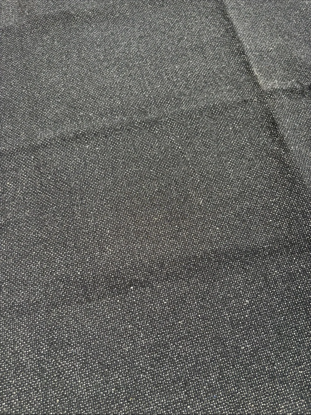Pottery Barn Dark Charcoal Tweed Textured Upholstery Fabric Linen Cotton Blend